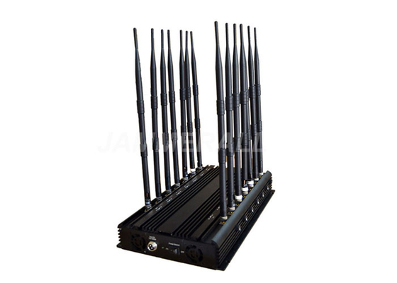 جهاز تشويش إشارة UHF VHF / 3G قابل للتشويش بقوة 4 جيجا مع 14 هوائيات