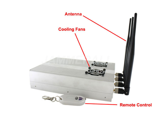 تشويش إشارة الهاتف الخليوي لسطح المكتب ، مانع CDMA / 3G / GSM مع مراوح تبريد